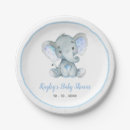 Search for elephant birthday plates Boy baby shower