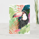 Search for tropical plants cards Watercolor