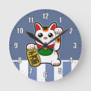 Search for lucky cat clocks Chinese