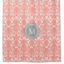 Search for coral and gray shower curtains Chic