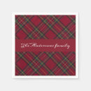 Search for red plaid christmas napkins Typography