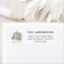 Search for christmas religious return address labels Nativity