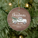 Search for white truck ornaments Our first christmas