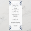 Search for damask wedding programs Blue