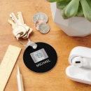 Search for black white silver keychains Typography