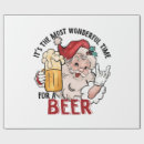 Search for funny beer wrapping paper Merry christmas