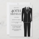 Search for black tie 40th birthday invitations Party