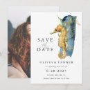 Search for seahorse save the dates Watercolor
