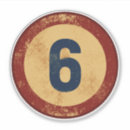 Search for numbers 6 stickers Typography