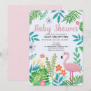 Search for tropical baby girl shower invitations Flamingo