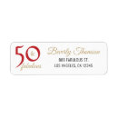 Search for gold 50th return address labels Fifty and fabulous