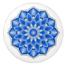 Recherche de mandala bleu boutons et poignées de porte Floral