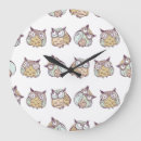 Search for vintage owl clocks Illustration