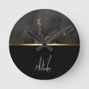 Search for black marble clocks Gold
