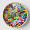 Recherche de fleur de colibri horloges Peinture