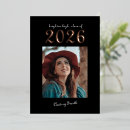 Search for rose gold foil graduation invitations Minimal