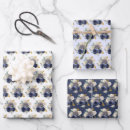 Recherche de fleurs bleu papier cadeau Élégant