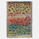 Search for trout throw blankets angler