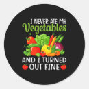 Search for funny vegetables stickers Vegetarian