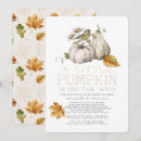 Search for watercolor pumpkin baby shower invitations Autumn leaves
