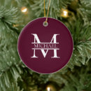 Search for burgundy ornaments Initial