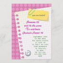 Search for sixteenth note invitations Pink