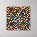 Search for polka dot dots canvas prints Black