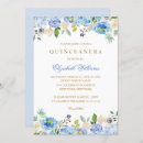 Search for blue gold quinceanera invitations Modern