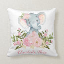 Search for pink elephant pillows Girl baby shower