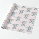 Search for pink elephant baby shower wrapping paper Jungle