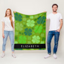 Recherche de shamrock couvertures plaids Monogramme