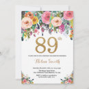 Search for 89th birthday invitations Eighty ninth birthday