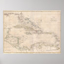 Search for caribbean map posters Vintage