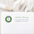 Search for blue ribbon return address labels Watercolor