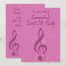 Search for clef notes invitations Pink