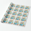 Search for birthday cake wrapping paper 1st
