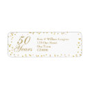 Search for golden anniversary return address labels 50 years