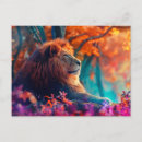 Recherche de lion majestueux cartes postales D'amoureux de la faune