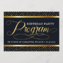 Search for birthday programs Gold and black