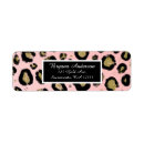 Search for pink leopard return address labels Trendy