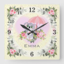 Recherche de koala chambre enfant horloges Rose