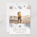 Search for beach shells 4x6 invitations Blue