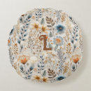 Recherche de beige floral pillows Monogramme