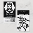 Search for barber shop business cards Black and white