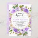 Recherche de purple baby shower fille invitations Lavande