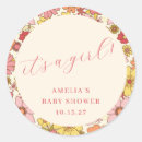 Search for vintage baby shower girl stickers Boho chic
