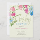 Search for blue and green baby shower invitations Floral