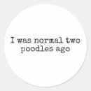 Search for funny poodle stickers Dog