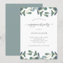 Search for leaves engagement party invitations Watercolor