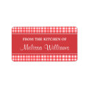 Search for from the kitchen of return address labels Red